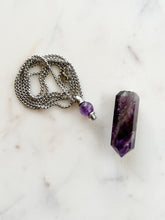 Load image into Gallery viewer, Chevron Amethyst • Bottle Necklace
