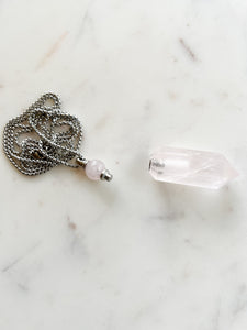 Rose Quartz • Bottle Necklace