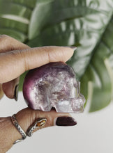 Load and play video in Gallery viewer, Natural GEM Lepidolite Skull • H
