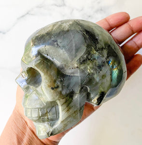 Natural Labradorite • Skull • 3 inches