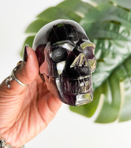 Natural GEM Lepidolite • Skull • A