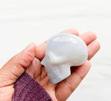 Load image into Gallery viewer, Natural Blue Chalcedony • Mini Skull • A
