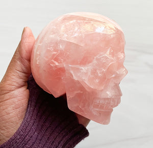 Rose Quartz • Skull